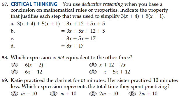Algebra 1b homework help